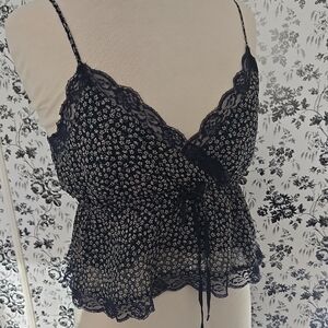 American Eagle Outfitters Navy Floral Cami Top